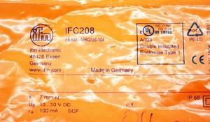 IFB3007 <strong>APKG</strong> US 104 Proximity Switch 100mA for PLC - Product Image 3