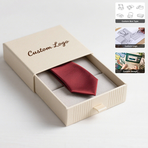 Custom Logo High Quality Recyclable Necktie Gift Packaging <b>Box</b> with Digital Printing for Tie and Men's Accessories - Product Image 1