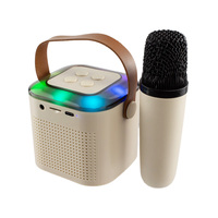 Bonita máquina de Karaoke rosa para el hogar, altavoz inalámbrico portátil Simple, micrófonos de micrófono para fiesta de niños, canto, actividades al aire libre, AUX