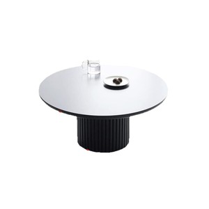 Mesa de centro redonda sencilla, mesa informal, mesa redonda para sala de estar o balcón, decoración de interiores, mesa de centro de color sólido, pequeña - Product Image 5