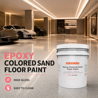 Peinture de sol auto-nivelante décorative à base de sable époxy pour sols en béton dans les garages, les magasins de détail et les bureaux