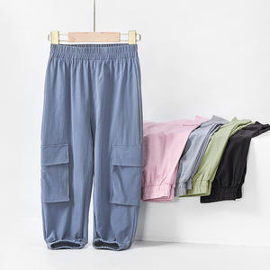 사용자 정의 봄 가을 통기성 어린이 커프 바지 캐주얼 바지 운동복 어린이 소녀 하렘 바지 - Product Image 2