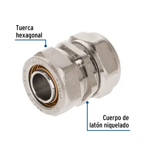 ข้อต่ออัดสแตนเลสและสังกะสี2หน่วยสำหรับ50มม. ท่อฟอสเซ็ต pealpe 3-4ฟิตติ้งพื้นผิวทาสีชุบสังกะสี - Product Image 2