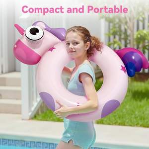 Flotador Inflable de PVC con Forma de Unicornio para Niños, Anillo de Natación - MAKE WAVES - Product Image 5