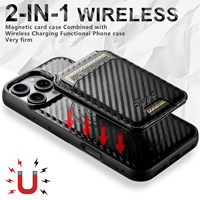 Coque de téléphone SUTENI pour iPhone 18 Pro Max avec support magnétique pour recharge sans fil et porte-cartes, en similicuir de luxe, compatible avec les modèles 17, 16 Plus, 15, 14, 13, 12