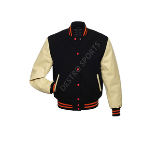 Vestes Letterman Varsity en laine personnalisées et vierges vente en gros veste de baseball légère pour hommes avec collage de rue pour hommes - Product Image 2