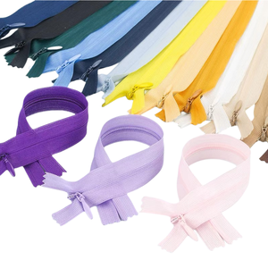 Nhà máy giá rẻ giá Hidden nylon dây kéo may kết thúc mở vô hình dây kéo cho quần áo - Product Image 3