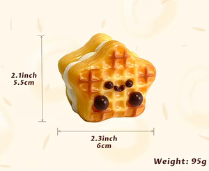 Wholesale Ultra Soft Tiger Skin Star Waffle Cake Silicone Squishy <b>Worm</b> Toy Perfect Stress Relief Squishy Squeeze Toys - Product Image 2