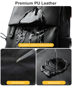 방수 도난 방지 PU 가죽 가슴 가방 남성용 크로스바디 슬링 가방 - Product Image 3