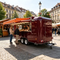 Cuisine entièrement équipée avec friteuse et congélateur, remorque alimentaire avec équipements de cuisine complets, remorque alimentaire certifiée DOT Xinjingyao