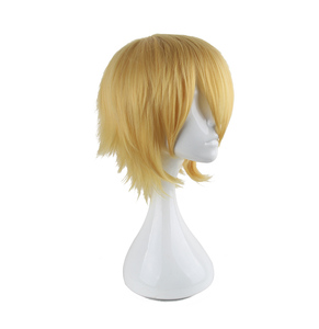 Elegante Peluca Corta Rubia para <span class=keywords><strong>Hombre</strong></span>, Peluca Sintética para Cosplay, Estilo Moderno, Uso Diario, Anime, Cosplay, Fiesta, Halloween - Product Image 2