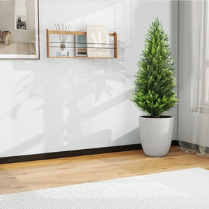 Ciprés de hoja perenne con protección UV artificial de alta simulación al por mayor para la decoración del porche delantero del hogar al aire libre - Product Image 3
