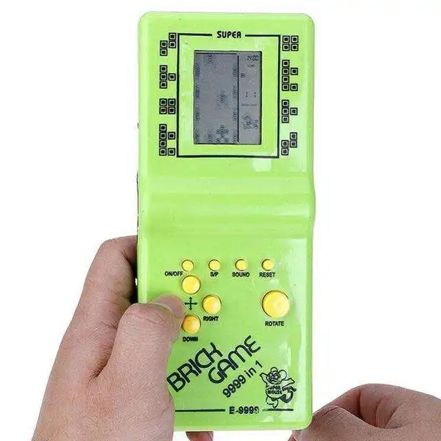 E-9999 appareil de jeu portable russie brique carré 24 jeux Console nostalgique électronique cerveau jeu plastique musique voix