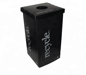 PP Corrugated Trash Box With Cover Recycling Bin