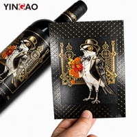 Etiqueta personalizada 3D con relieve UV para paquetes de alimentos y botellas de vino, adhesivo con logotipo estampado en lámina dorada, adhesivo de vinilo personalizado a prueba de agua