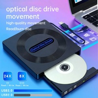 Unidad Óptica Externa USB 3.0 5 en 1 con Caché de 2 MB, Tipo Bandeja, Unidad de Blu-ray Portátil para Computadoras Portátiles y de Escritorio