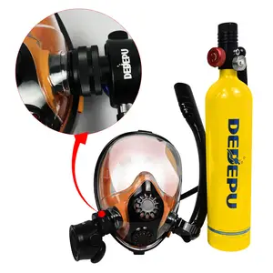 DEDEPU水肺潜水调节器匹配铝缸气瓶使用小型水肺罐设备1L能力