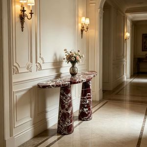 Table <span class=keywords><strong>console</strong></span> d'<span class=keywords><strong>entrée</strong></span> mobile en marbre naturel, design nordique, étagère <span class=keywords><strong>murale</strong></span> de rangement, luxe léger, écologique, pour salon et maison - Product Image 6