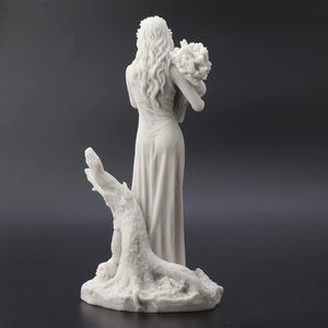 Estatua de Resina de Persefón, Diosa Griega de la Vegetación y el Mundo Subterráneo, Diseño Veronese, 10 1/4 Pulgadas, Acabado Blanco Mármol - Product Image 6