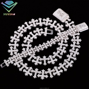 สร้อยคิวบาลิงค์แบบใหม่ ขนาด 14 มม. ประดับเพชรโมอิสซาไนต์ VVS เงินแท้ 925 สร้อยคิวบาลิงค์แบบ Iced Out สไตล์ฮิปฮอปสำหรับผู้ชาย - Product Image 6