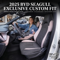 Fundas de Asiento Personalizadas para BYD Seagull Ramus 2023 2024 2025, Diseño de Media Cubierta de Poliéster, con Espacio para Airbag, para las 4 Estaciones