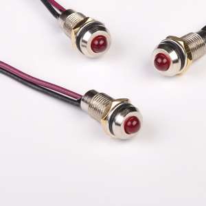 ไฟแสดงสถานะกันน้ำ8มม. 0-220V, หัวสูงขนาดเล็ก LED พร้อมสายพอตท์ติงกาว - Product Image 2