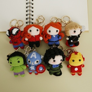 Muñecas de ganchillo hechas a mano, colgantes de personajes de anime de ganchillo con hilo Weaver Girl, dijes de bolsos terminados, Kitty Snoopy - Product Image 2