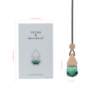 Mini diamant forme voiture désodorisant pendentif parfum d'air huile essentielle bouteille conteneur naturel évaporer diffuseur de voiture