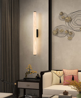 Applique murale en albâtre de luxe moderne avec éclairage LED, prix d'usine, lampes en laiton pour salle à manger, salle de bain, installation encastrée
