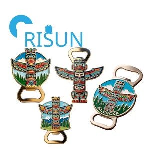 Llavero de Metal Personalizado con Diseño de Tótem Alasca Canadá, Souvenir de Bar Tiki, Vacaciones en Hawái, Playa, Abridor de Botellas - Product Image 4