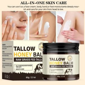 Baume de beauté au suif de bœuf OEM 100% nourri à l'herbe, miel sauvage, niacinamide, acide hyaluronique, vitamine C, nourrissant en profondeur pour le visage et le corps - Product Image 3