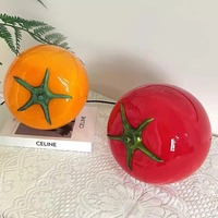 Lampe de table Tomate, Veilleuse d'ambiance pour chambre à coucher, Décoration intérieure, Cadeau, Ornement, Verre