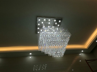Lustre suspendu en cristal inoxydable, design moderne, produit de luxe, luminaire décoratif d'intérieur, idéal pour une maison