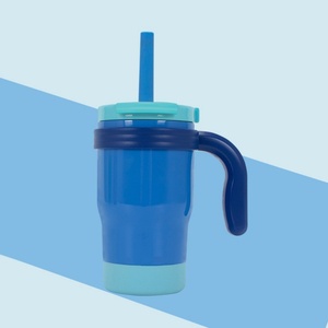 Mug de voyage isotherme personnalisé en acier inoxydable de 14 oz, écologique, avec poignée, paille et design moderne, anti-fuite - Product Image 3