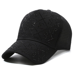 Trucker Cap Mesh Baseball Hat Black Breathable Sunshade Unisex Outdoor Use - Product Image 4