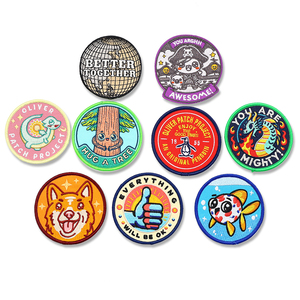 New Style Penguin Round Patch Custom Logo Embroidered Patch Iron on Sew on for Clothing Decoration - Product Image 6