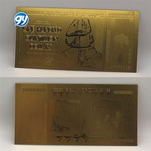 1000 pièces de billets de banque numériques plaqués or 24 carats, 100 trillions de dollars du <span class=keywords><strong>Zimbabwe</strong></span>, avec matériau plastique PET de haute qualité et COA - Product Image 6