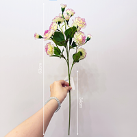 Petites fleurs artificielles en soie à longue tige, œillets multi-fleurs à pétales ondulés, pour fleuriste, bricolage, Thanksgiving, mariage, vase floral