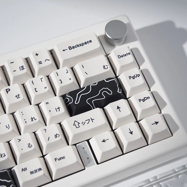 Coral Sea Topographic Keycap 4PCS Cherry Profile Dye-Sub PBT Keycaps Space Bar 6.25U ESC Enter Custom Keycap