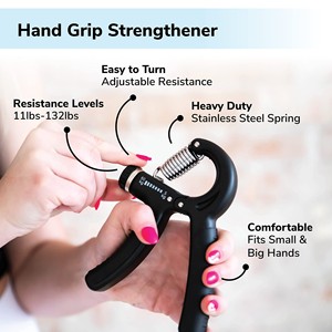 Agarrador de mano ajustable de 5-60 kg, ejercitador de mano para fitness, entrenamiento de muñeca, fortalecedor de dedos y manos para pacientes. - Product Image 6