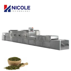 Endüstriyel tünel mikrodalga gül çiçek yeşil yaprak siyah çay kurutma makinesi