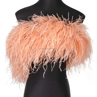 Plumes d'Autruche Naturelles Boa 1 3 6 10 15ply, Plumes de Couleur Fluffy pour Artisanat, Vêtements, Décoration de Robe de Mariage, Châle Plumas, 2M