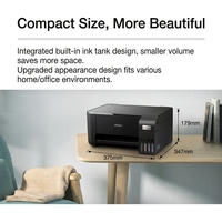 Imprimante jet d'encre couleur Epson EcoTank L3219 A4 originale, 3-en-1 multifonction, technologie sans chaleur, impression, numérisation, copie, imprimante de bureau