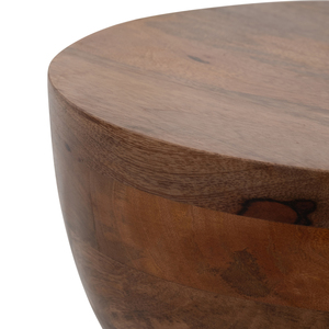 Tavolino Rotondo in Legno Lucidato Stile Contemporaneo per Piccoli Spazi - Product Image 5