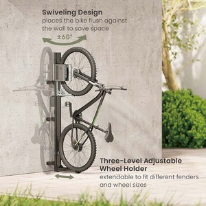 Support mural vertical pivotant LBM12-02 Easylift pour vélo, support de rangement pour vélo, support pour vélo électrique, pour intérieur, maison - Product Image 2