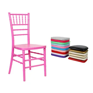 Chair For Banquet Wholesale White Pink Yellow Banquet Wedding Dining Chair Resin Chiavari Tiffany Chair