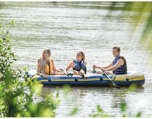 Intex 68370 <span class=keywords><strong>Challenger</strong></span> 3 ensemble de bateaux 2.95m rivières et lacs sports <span class=keywords><strong>bateau</strong></span> à air plastique Portable pliant Kayak <span class=keywords><strong>bateau</strong></span> <span class=keywords><strong>gonflable</strong></span> pêche - Product Image 3