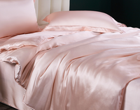 Parure de lit en soie mûre, ensemble de literie de luxe 100%, couleur unie, usine chinoise
