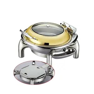 Hotel Equipment Electric mini Built-in Chafing Dish With Single or Double Food Pan dishes copper for sale