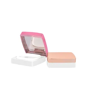 Custom Magnetic 15G Empty Square Foundation Cosmetic Plastic Packaging Bb Air Cushion Case Box With Mirror